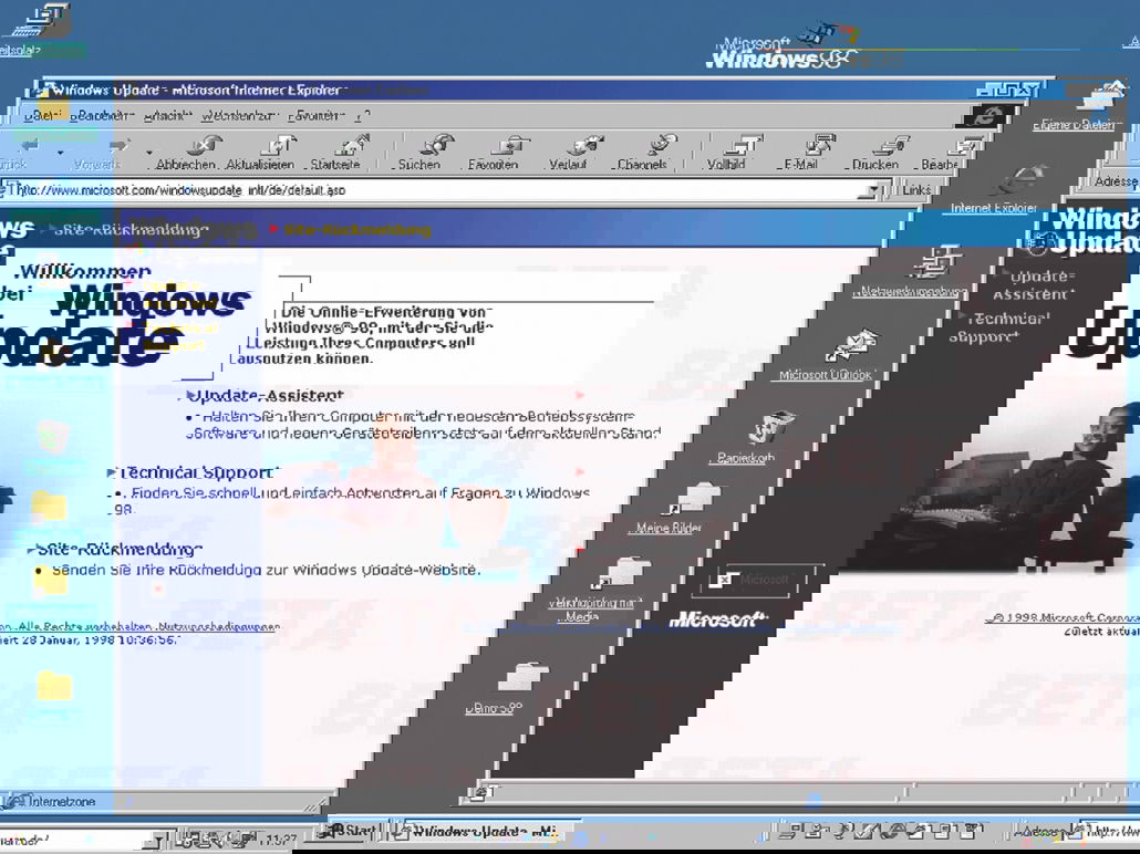 Seit Windows 95 ist der Internet Explorer dabei