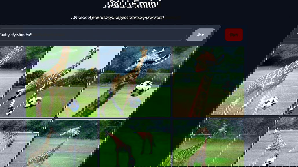 KI erzeugt Fußball spielende Giraffen