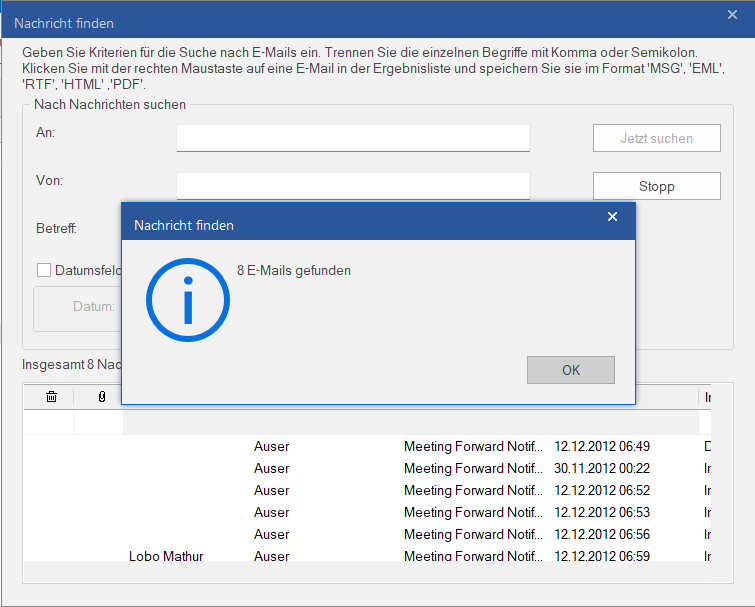 In der Gratis-Version lassen sich bis zu 20 Mails konvertieren
