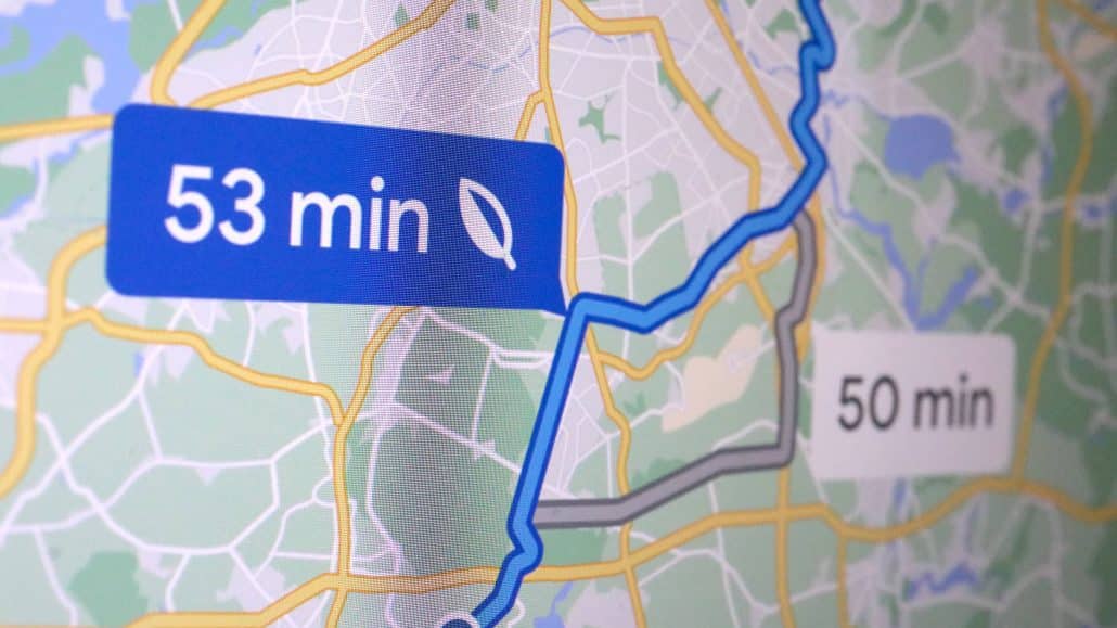Google Maps bietet die Sprit sparendste Route an
