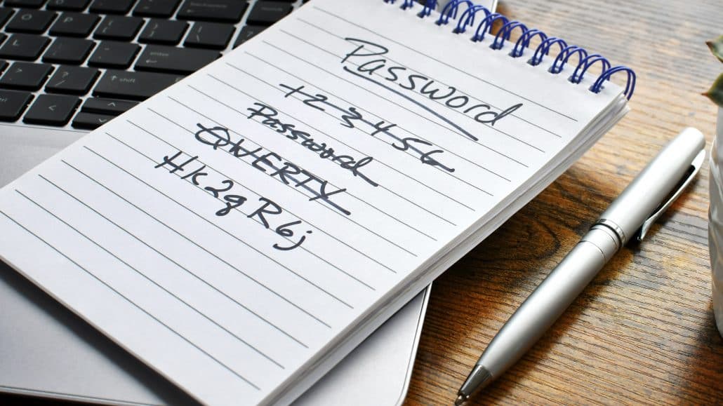Passwörter auf einem Zettel notieren: Keine gute Idee
