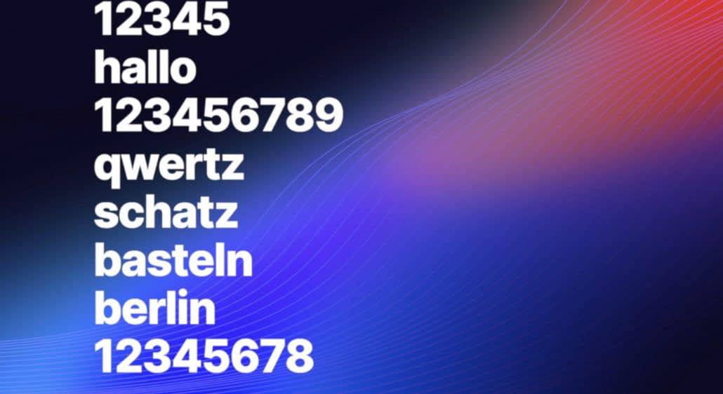 Die TOP10 Passwörter der Deutschen