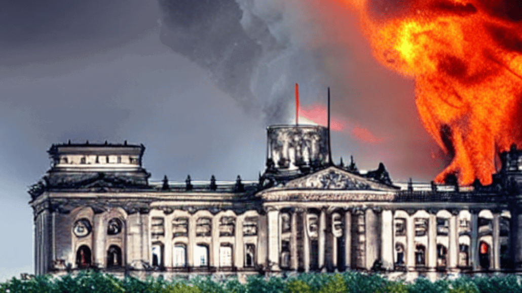 Der Reichstag brennt: Dieses Bild hat KI erzeugt