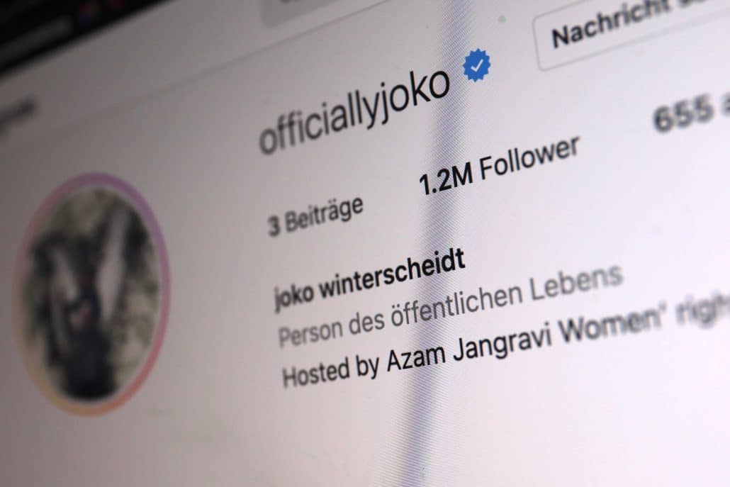 Instagram Accounts gespendet