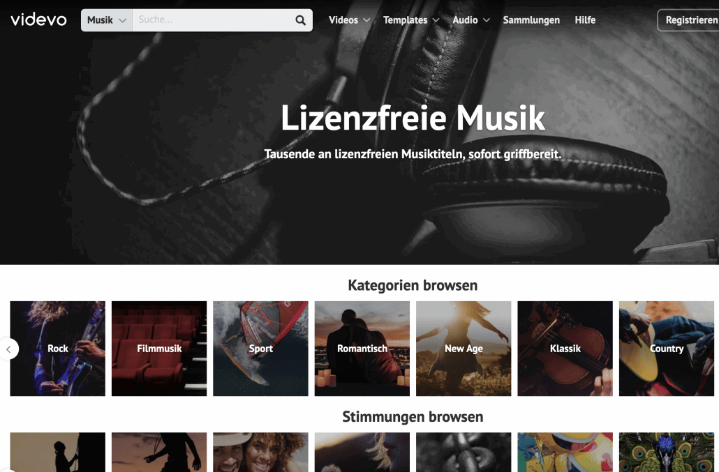 Vevedo bietet kostenlos lizenzfreie Musik an