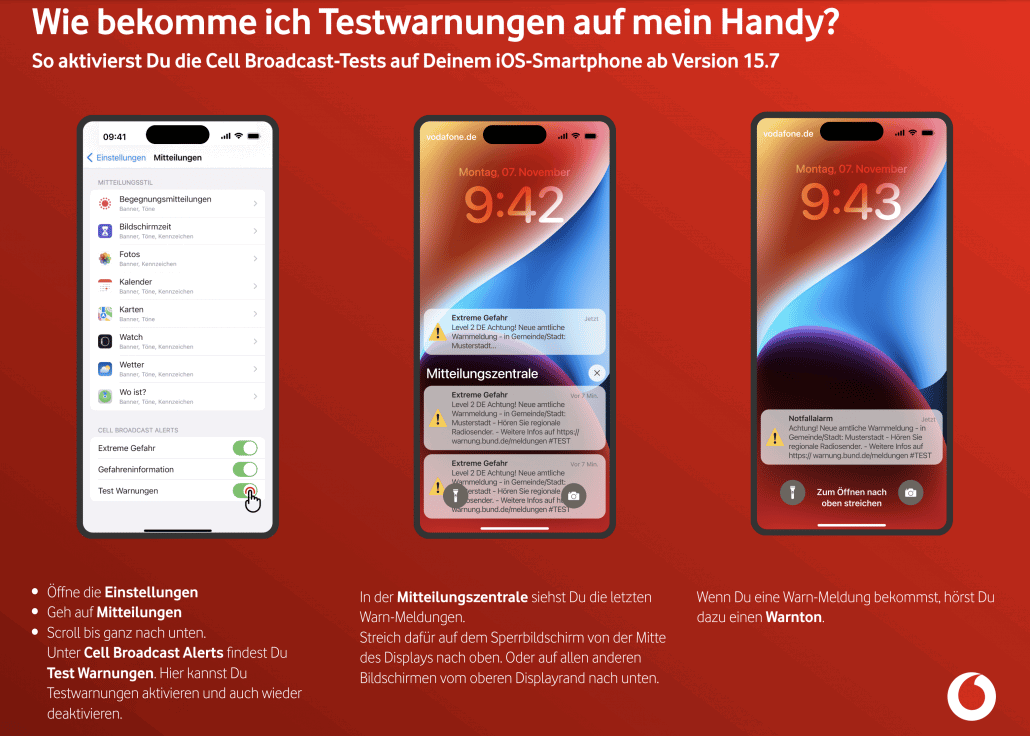 Cell Broadcast: Auf dem iPhone an- und ausschalten