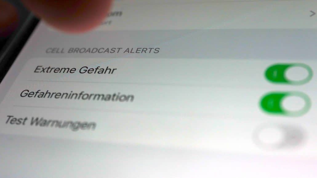 Cell Broaadcast: In iOS aktivieren oder deaktivieren