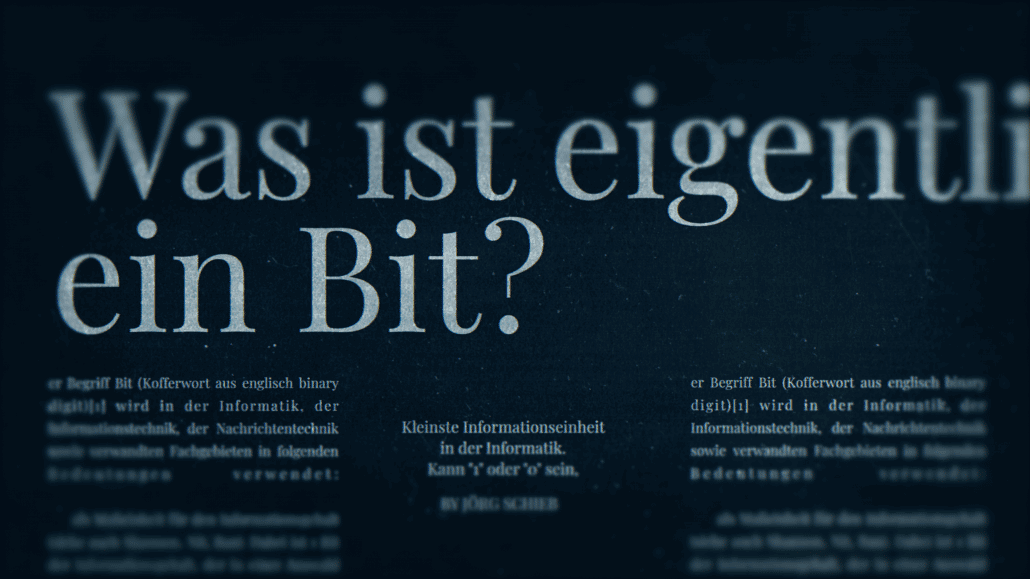 Was ist eigentlich ein Bit?