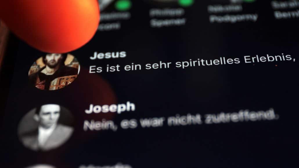 Die KI-App erlaubt einen virtuellen Plausch mit Jesus