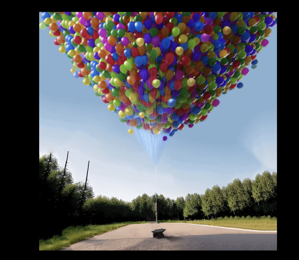 Was passiert, wenn jemand die Ballosn loslässt?