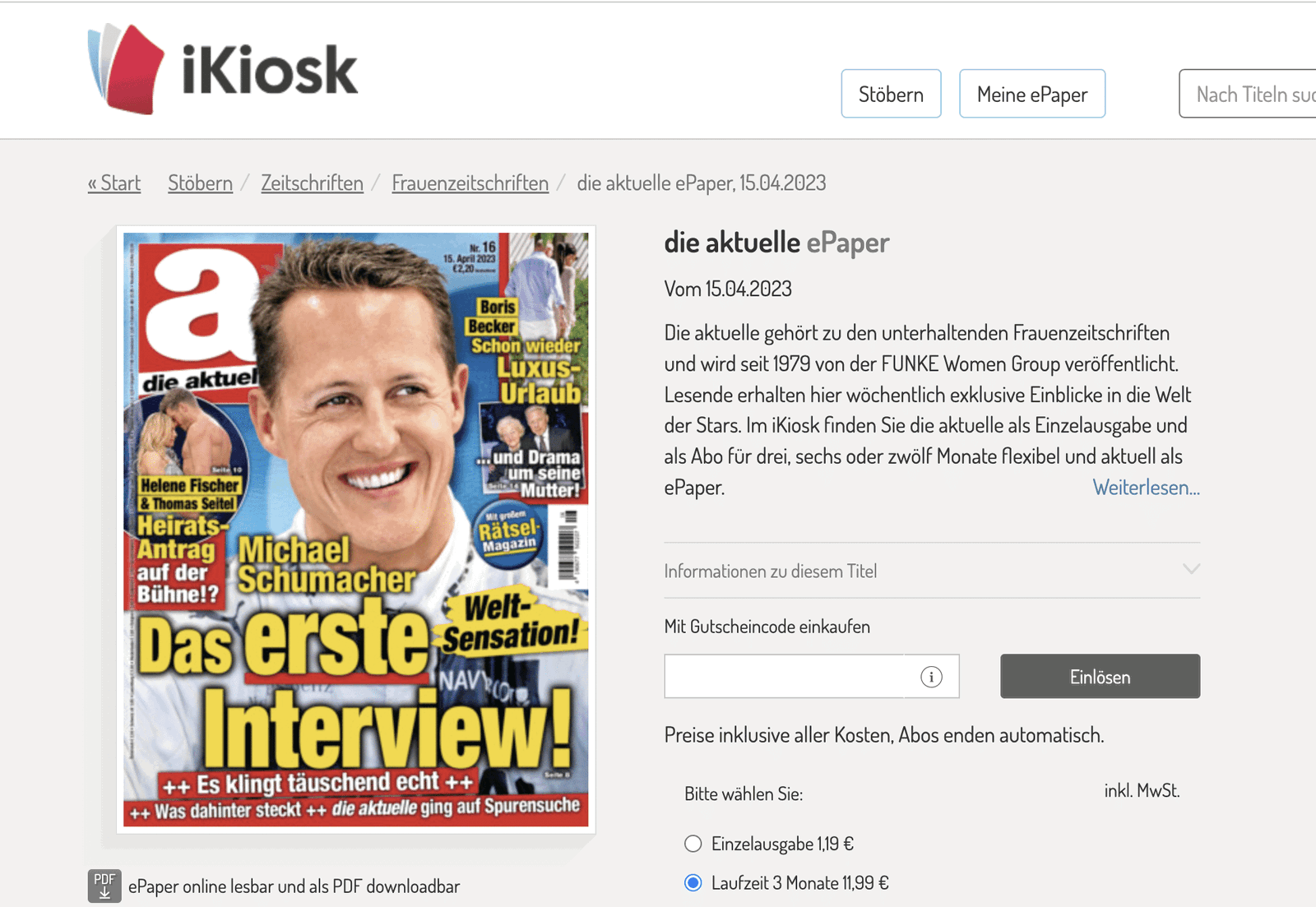 Die fiktive Wiedergeburt von Schumi: Eine erbärmliche Finte von „Die Aktuelle“