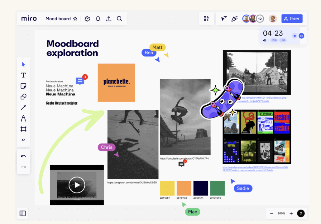 Moodboards lassen sich auch online erstellen