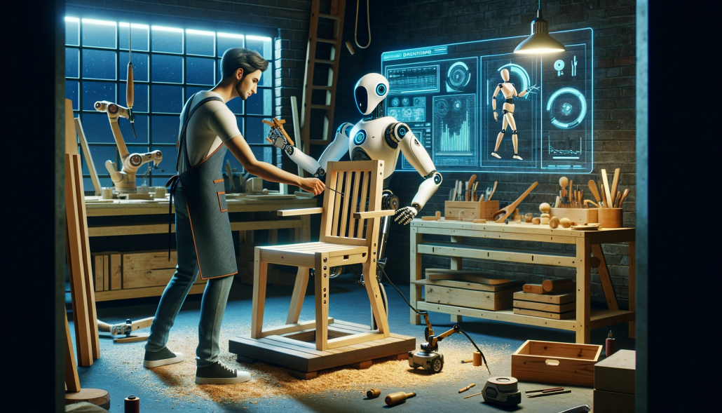 KI zieht auch in handwerkliche Berufe ein - wenn auch noch nicht so, wie hier zu sehen