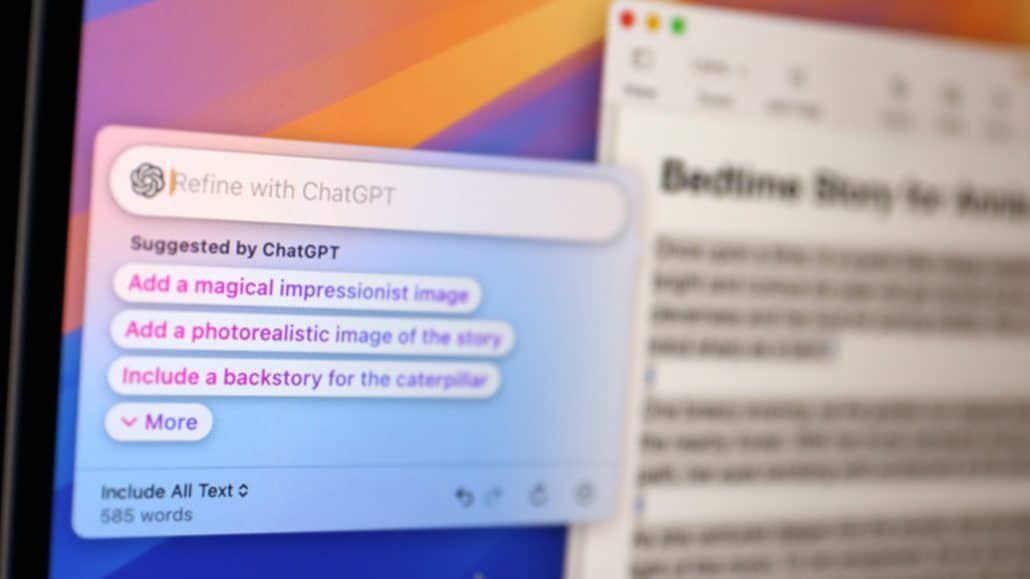 Auch ChatGPT ist mit eingebaut - da wo nötig