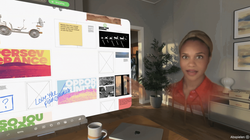 Wer mag, öffnet virtuelle Displays, die sich wie ein normaler Mac bedienen lassen