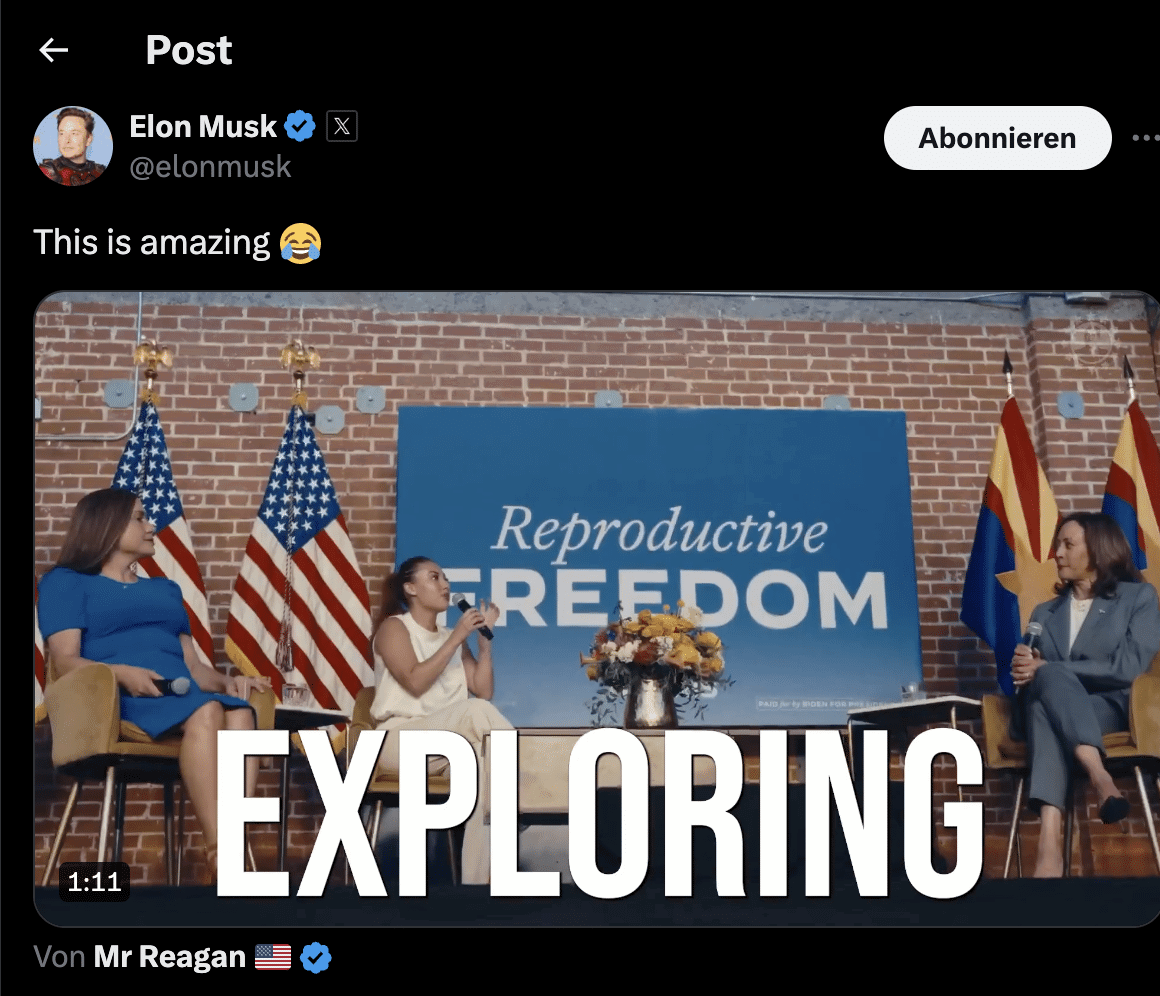 Elon Musk postet KI-Fake-Videos