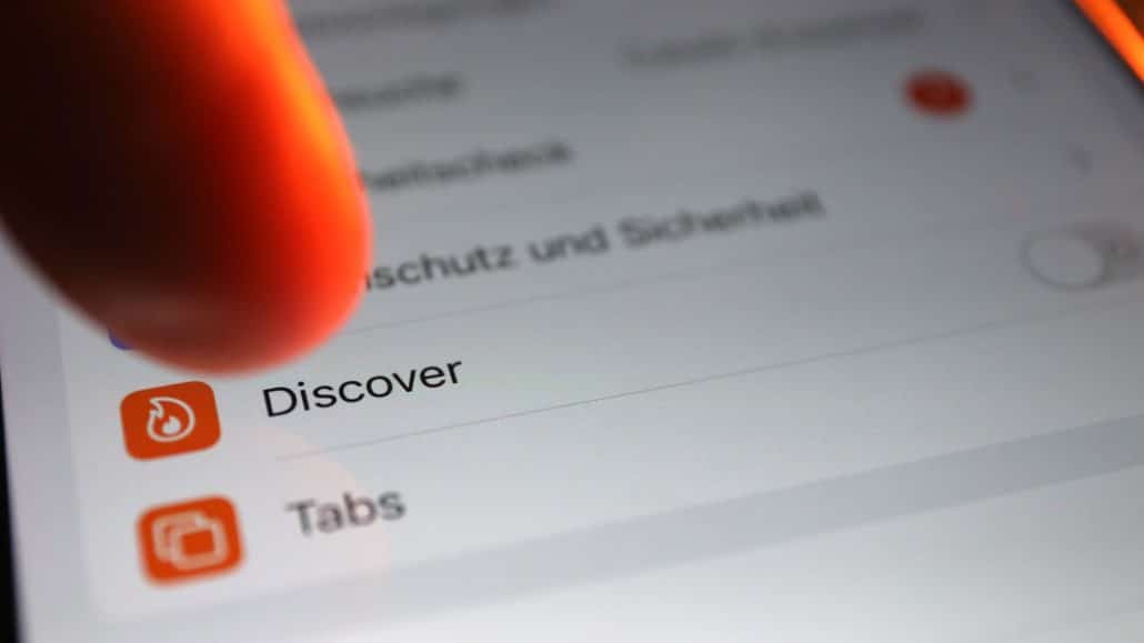 Auch im Nachrichten Feed von "Discover" bekommen Testpersonen keine News zu sehen
