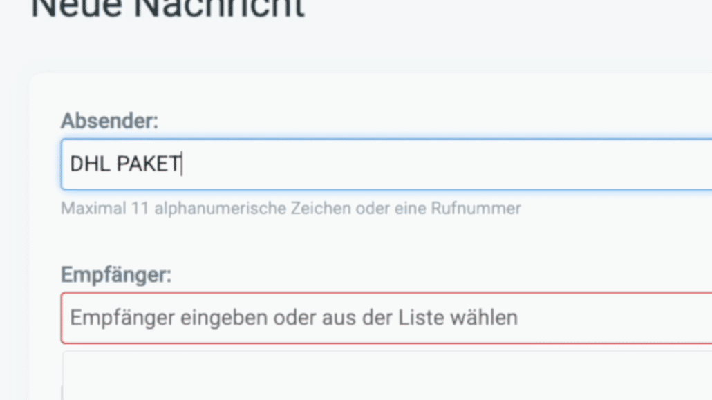 Die Absenderkennung - ob Nummer oder Text - lässt sich relativ leicht fälschen