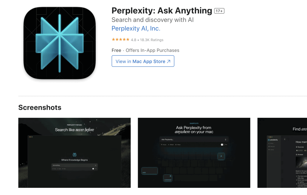 Perplexity bietet interessante Resarch-Funktionen an