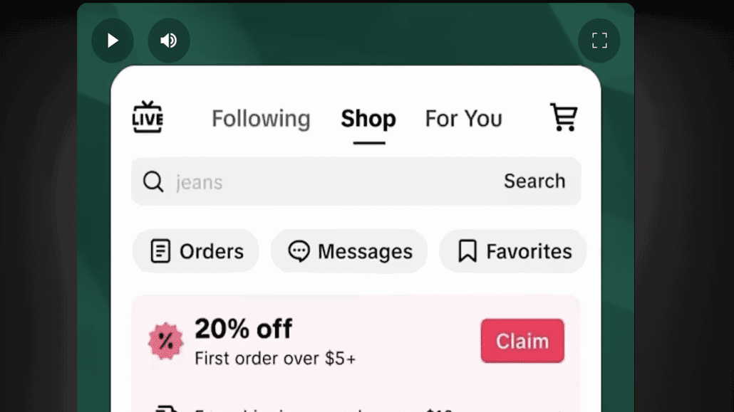 Der Online-Shop ist in TikTok nahtlos integriert