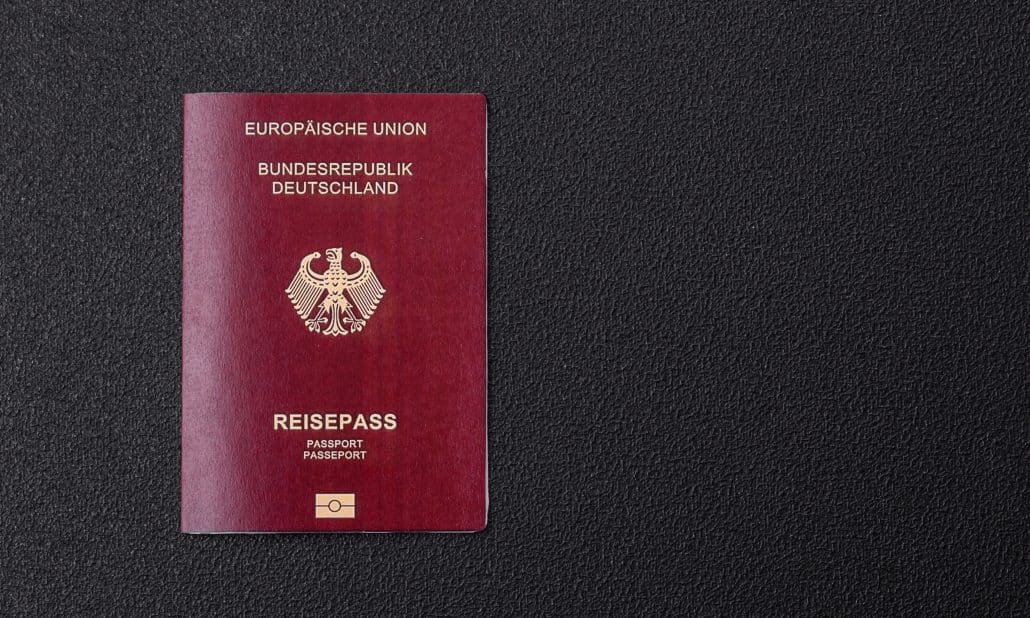 international passport of a citizen of germany