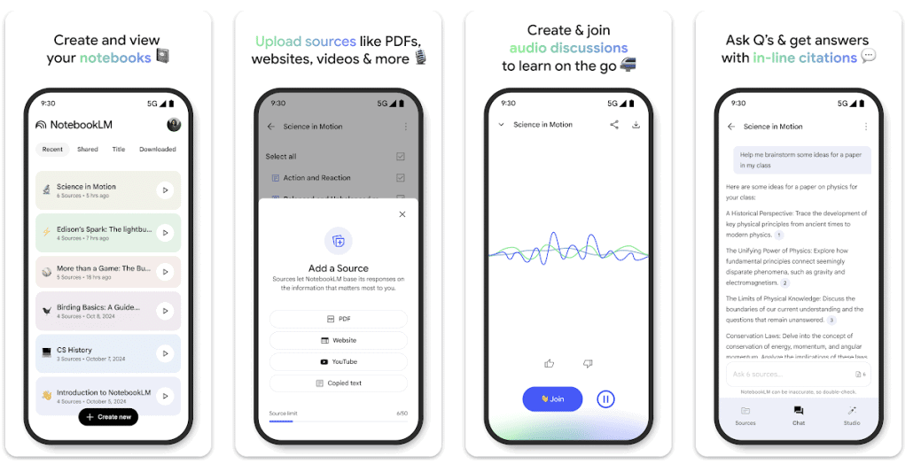 NotebookLM gibt es jetzt auch als App