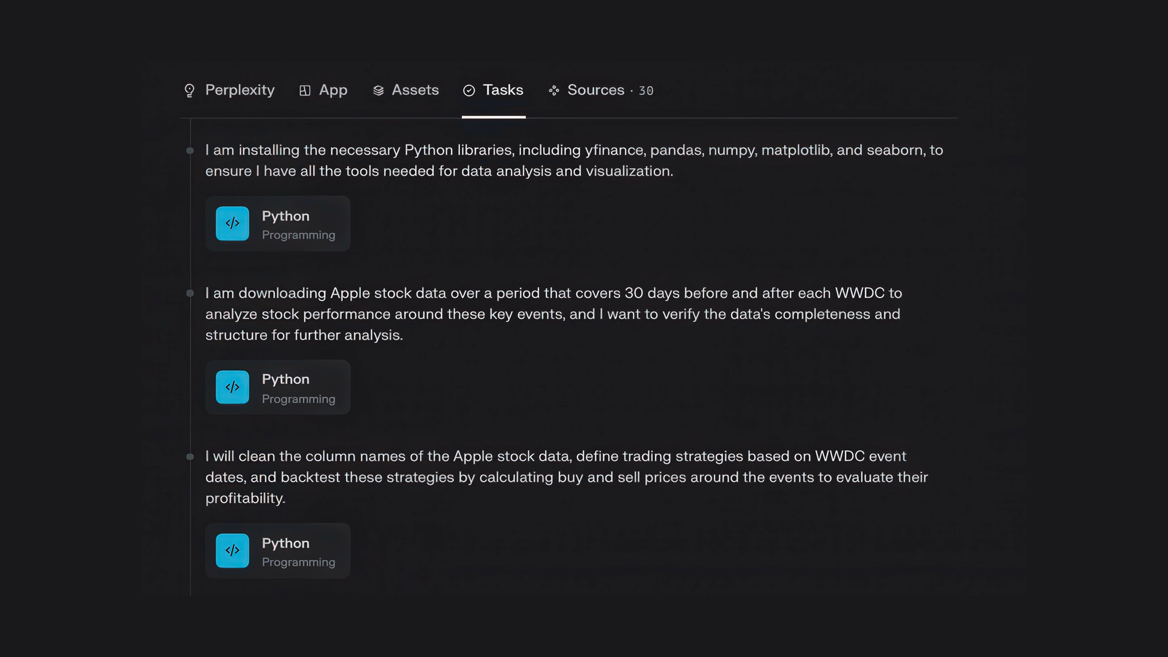 Perplexity Labs kann Recherchieren und Projekte erstellen