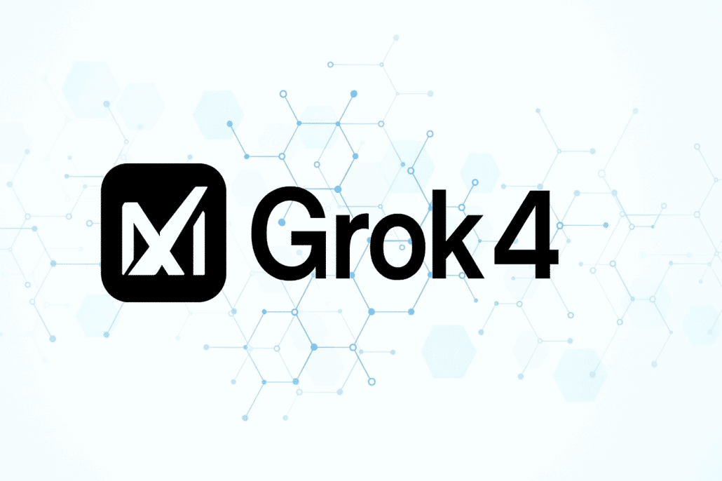 Logo von Grok 4 auf dezentem Hintergrund
