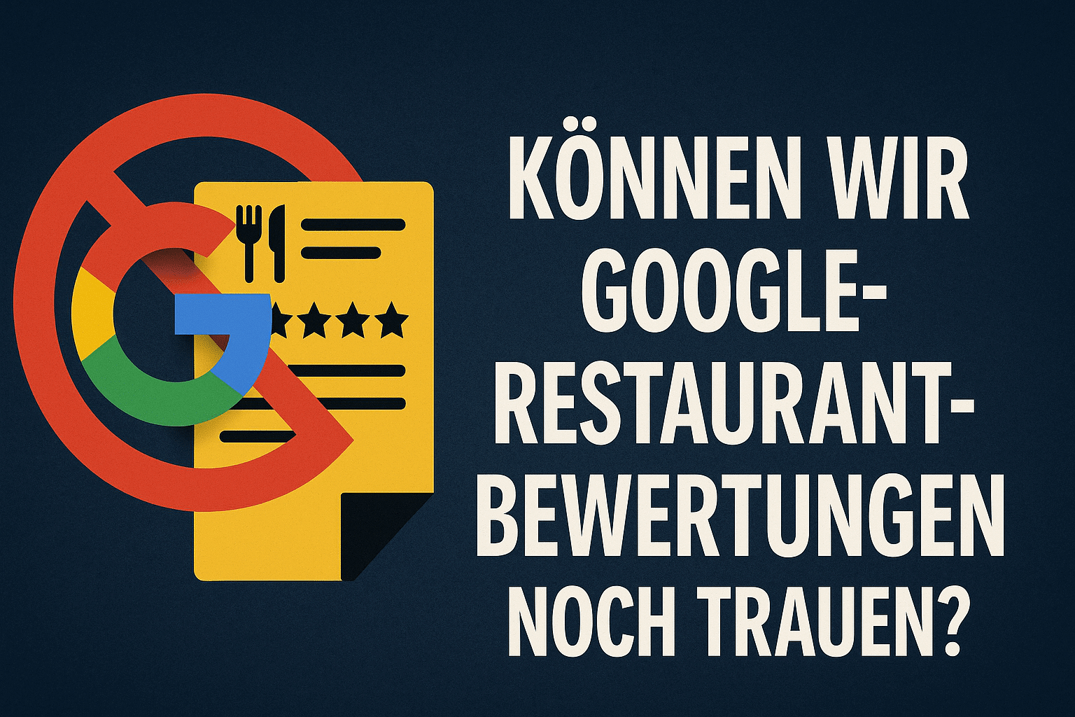 Frage zu Google Restaurantbewertungen und deren Vertrauen.