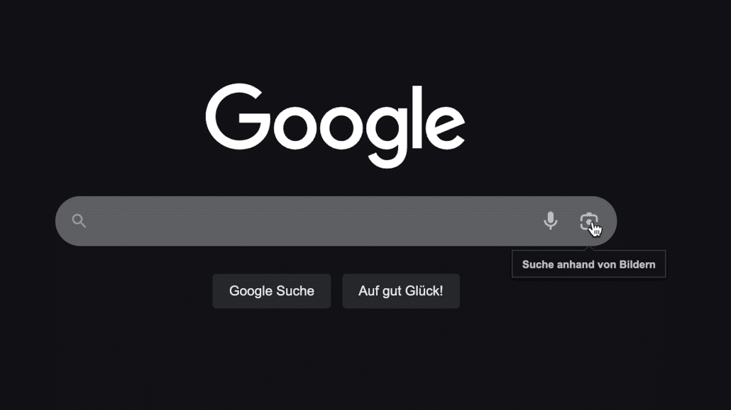 Google-Suchmaschine im Dunkelmodus