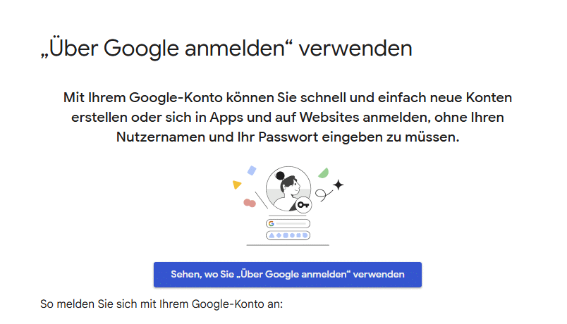 Anmeldung über Google-Konto einfach und schnell nutzen