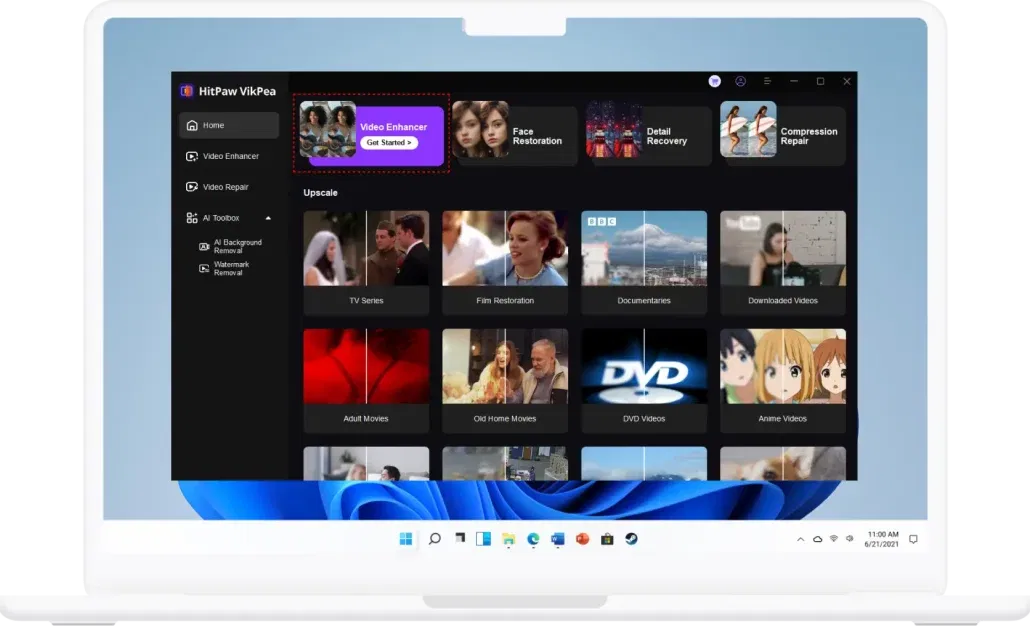 Video-Enhancer-Software-Benutzeroberfläche