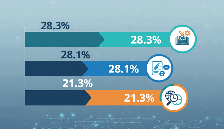 Diagramm mit Prozentanteilen und Symbolen