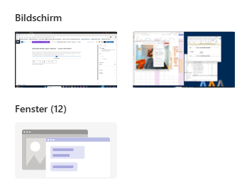 Screenshot mit mehreren offenen Fenstern