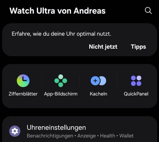 Tipps zur optimalen Nutzung der Uhr anzeigen