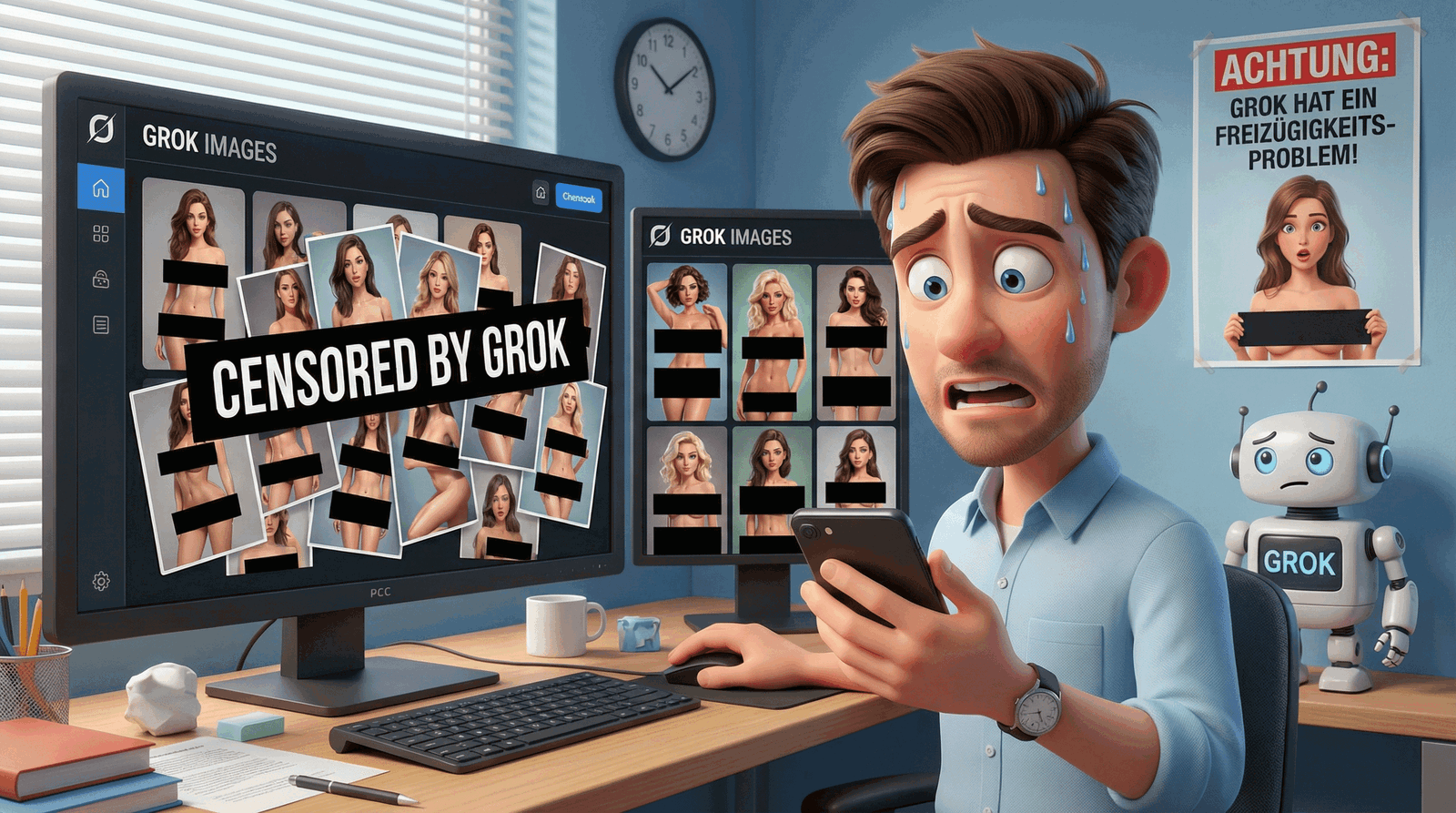 Zensierte Bilder auf Grok Images: Bislang gibt es kaum Beschränkungen