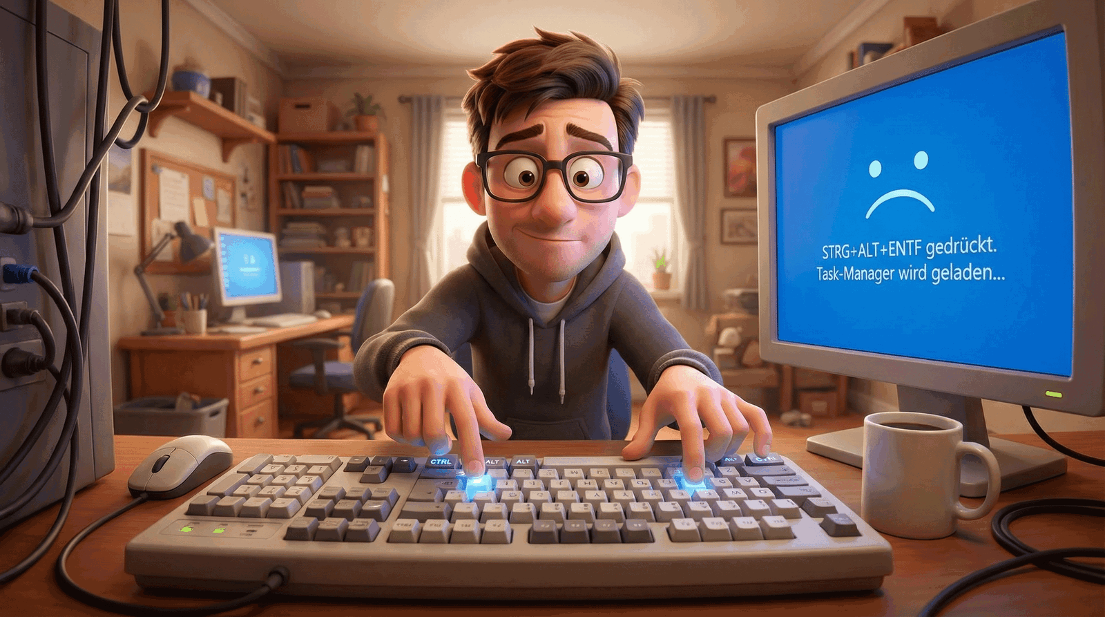 Strg Alt Delete und der Windows Rechner startet neu