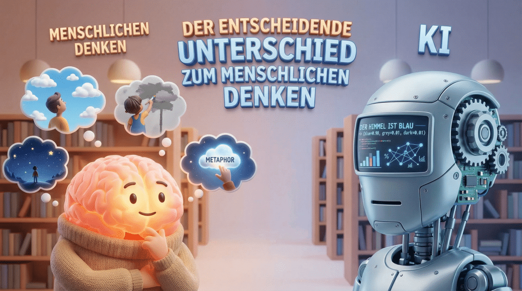 Unterschied zwischen menschlichem und künstlichem Denken.