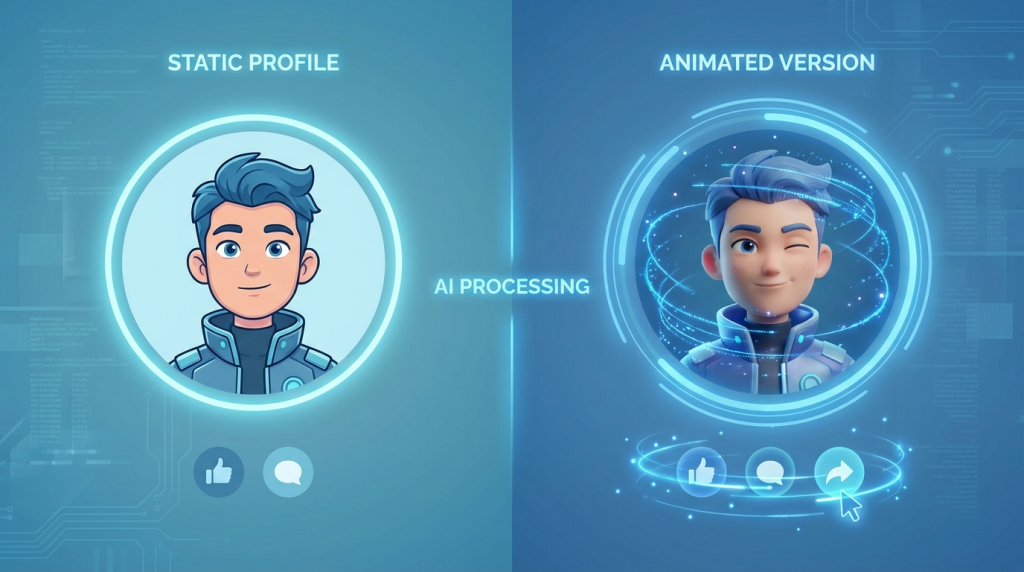 Facebook,KI,Animation,Profilbild,Social Media