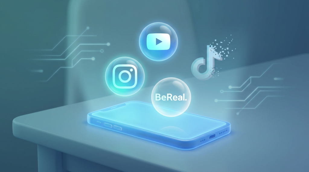 TikTok,Instagram Reels,YouTube Shorts,BeReal,Social Media