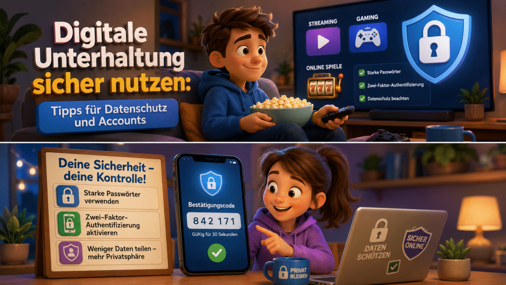 Auch wer online Entertainment Systeme nutzt, muss auf Datensicherheit achten