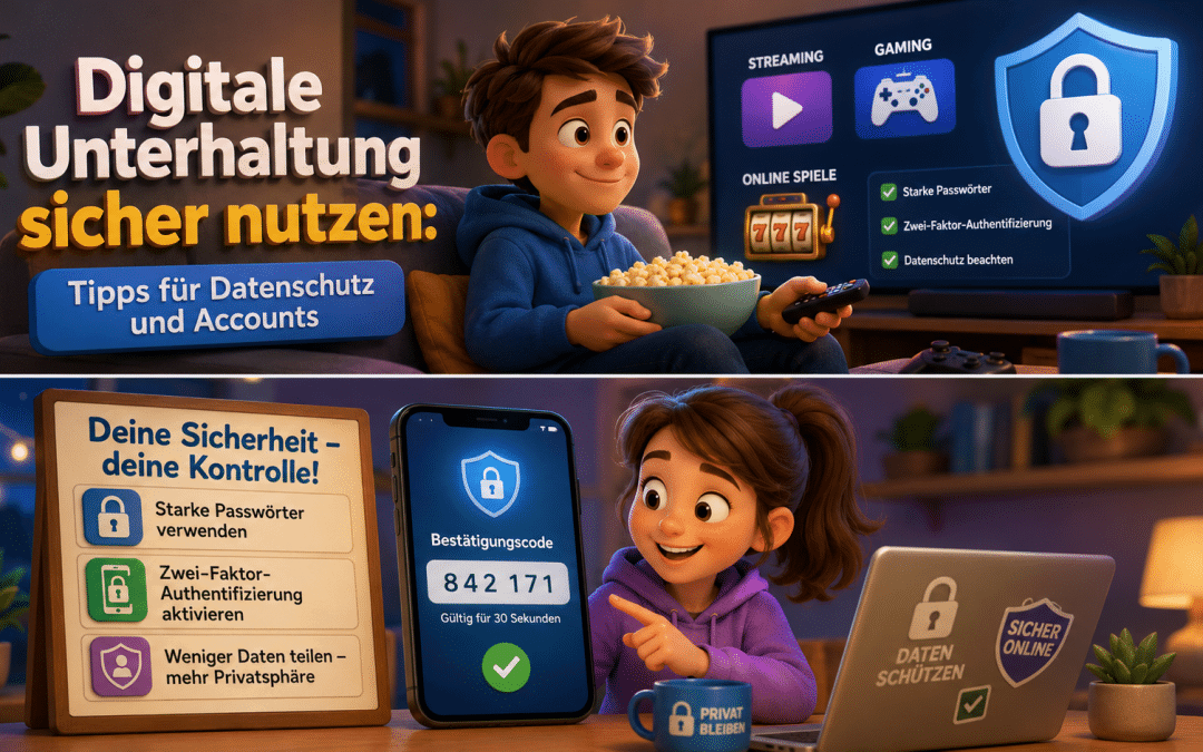 Digitale Unterhaltung sicher nutzen: Tipps für Datenschutz und Accounts