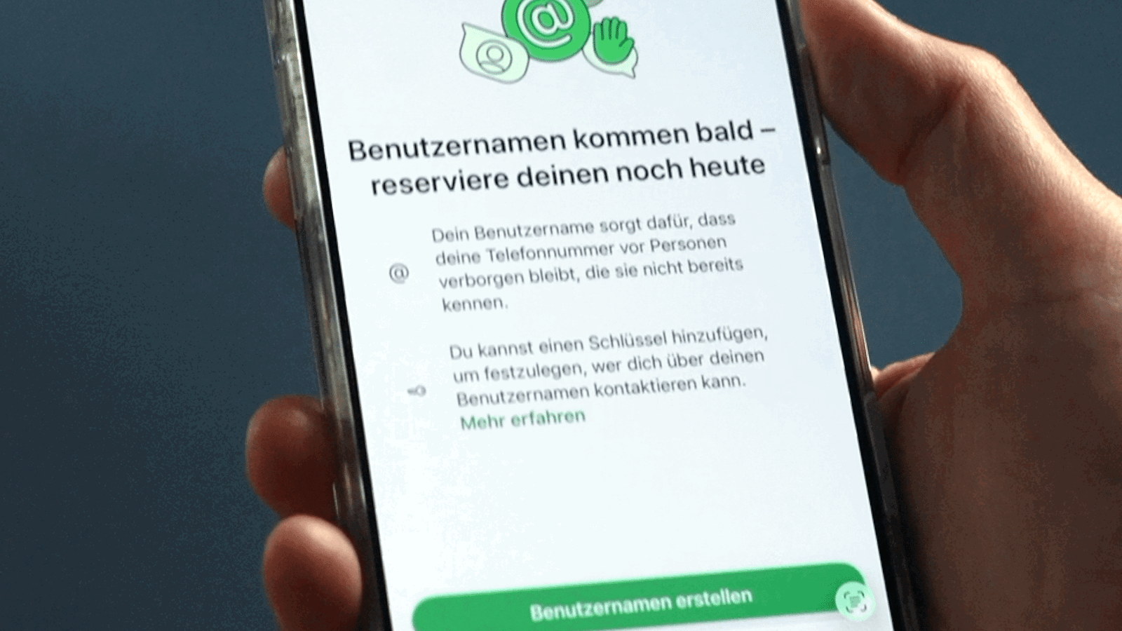 WhatsApp führt Benutzernamen ein