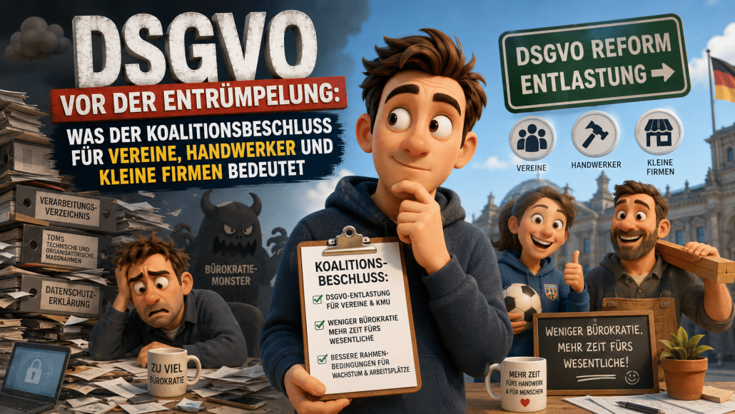 Illustration zur DSGVO-Reform und Bürokratieabbau