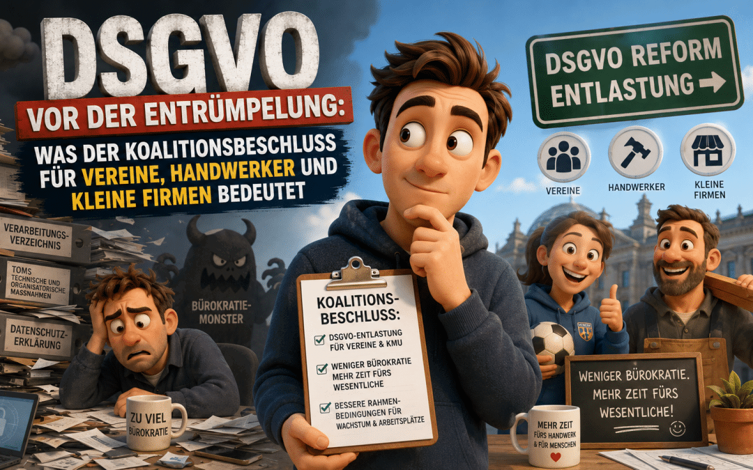 DSGVO vor der Entrümpelung: Was der Koalitionsbeschluss für Vereine, Handwerker und kleine Firmen bedeutet